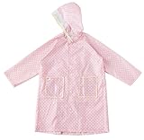 ガーリードット レインコート L ピンク