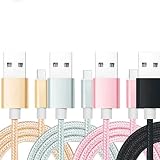 【2m】充電ケーブル USB Type C ケーブル MicroUSB マイクロUSB 急速充電 USB-Cケーブル ナイロン編み 高耐久 スマホ充電ケーブル タイプc ケーブル Android Sony Xperia,Galaxy,AQUOS,Pixel,Arrows,Huawei, Type-C (Type-C 2m 2本セット (iPhone15以降非対応)) [並行輸入品]