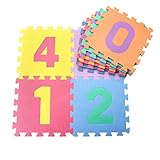 Numero 10個入りソフトEvaフォームパズルマット床クロールラグキッズ赤ちゃんクロールパッド再生