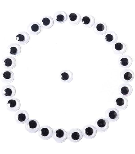 Amazon | CCINEE 動く 目玉 シール 6mm-12mm 500個セット ドールアイ  