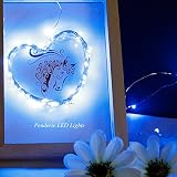 クリスマス文字列ライトPenderie 30 LEDバッテリーPoweredロープライトタイマー機能付き。Ambiance for Party Holidayウェディング装飾用(ブルー)