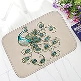 Fabal Peacock Open画面矩形、ヨーロッパと米国防水マット 40x60CM