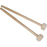 Yibuy 2個入れ １４インチ ハンドル マレットティンパニスティック 多目的なフェルトマレット