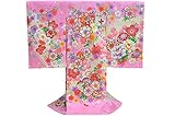 お宮参り 着物 女の子 初着 産着　om-l-242 【女の子用お守りフードセット，贈答用化粧箱，きもの保存用たとう紙 プレゼント！】