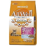 （まとめ買い）ユニ・チャーム AllWell 20歳を過ぎてもすこやかに 腎臓の健康維持用フィッシュ味 挽き小魚とささみフリーズドライパウダー入り 1.5kg(375g×4袋) 猫用フード 【×3】