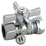 KINGSTON BRASS CC44151ZX Millennium 1/2-Inch FIP X 1/2-Inch OR 7/16-Inch Slip Joint Straight Stop [並