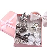 Ochine ヘアクリップ 赤ちゃん ベビー ヘアピン ギフトボックス 6個入り ヘアアクセサリー お花 王冠 星 子供 髪飾り 髪留め かわいい 子供誕生日 出産祝い 子供の日 記念日 プレゼント 