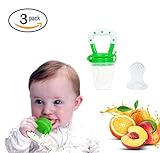 (3 Piece Pack Set) Babe4Babe Silicone Baby Growing Nipples and Food Feeder Storage Teether Soother. 