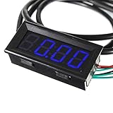 [ブルー][33V][ホワイト シェル] 3 In 1 0.56 インチ デジタル パネル DC 200V LED デジタル メーター タイム テンパチャー 電圧 並行輸入品