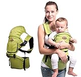 Happylifehere 抱っこひも ベビーキャリア 赤ちゃん ベビー 新生児 多機能 0-36ヶ月 ウエストキャリア ヒップシート オールシーズン メッシュ 綿 通気 ヘッドカバー 疲れにくい グ