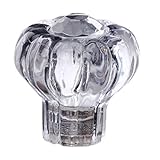 SODIAL(R)5 x マーガレットウェーブの花の形をした牽引ハンドル　引き出し/キャビネットドア用　クリア