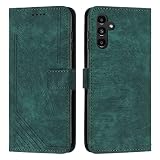 対応機種 for Samsung Galaxy A25 5G マグネット開閉ウォレットケース 携帯ケース,対応機種 for Samsung Galaxy A25 5G フリップキックスタンドケース Green