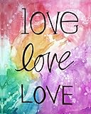 LPG Greetings「Love Love Love」飾り板、8 by 11インチ