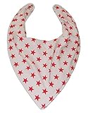 Adult Special Needs Bib Bandana Dribble Bib 2 Pack 1 x White/Red Stars 1 x White/Blue & Green Butter
