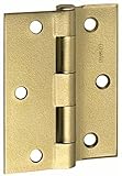 Stanley National Hardware CD164 3-1/2" Half Surface StandaRD Weight Hinge in Satin Brass [並行輸入品]