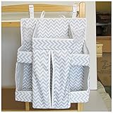 ベビーベッド収納 おむつストッカー おむつバッグ ポケット 大容量 多機能収納ストッカー 赤ちゃん 新生児 出産祝い ギフト 便利 (グレー)