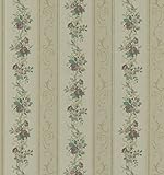 Brewster 974-60902 Mirage Vintage Legacy III Limoges Floral Stripe Wallpaper, 20.5-Inch by 396-Inch,