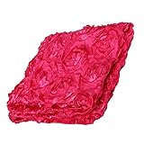 【ノーブランド品】 新生児　3D　毛布　ブランケット　バラ　マット　ローズパタン　写真撮影　背景　小道具　全10色 - ローズ