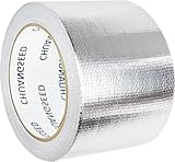 CHUANGSEED アルミ箔テープ アルミガラス布テープ 強粘着 耐熱 保冷 保温 75mm幅×27.4m長さ