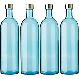 ガラス瓶 ワインボトル 720ml アクア ブルー 4本セット 保存 詰替え 容器 日本製 GLASS BOTTLE SK720PGAS4