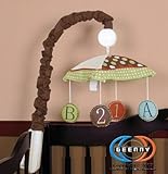 GEENNY Musical Mobile For Boutique Animal Scholar 13 PCS Crib Bedding Set by GEENNY