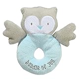 Grasslands Road 6" Owl Plush Rattle ~ Blue, "Bundle of Joy" [並行輸入品]
