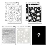 【コミック用品】アイシー イラストスクリーン 福袋, 7枚セット(S864×2枚, S854×2枚, S545×1枚, S6003×1枚+ランダム1枚), 漫画制作, スクリーントーン, コミック用品