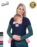 Navy Blue Baby Sling Wrap Carrier by Cozitot | Soft and Stretchy Baby Carrier | Baby Sling Carrier |