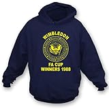 パンクFootball ( AFC ) Wimbledon 1988 FA Cup Winners ( Ramonesスタイル)フード付きスウェットシャツ、カラーネイビー 3L ブルー
