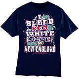 NFLユニセックス新しいEngland Football " I Bleedレッド、ホワイトブルー" Tシャツ 3L ブルー
