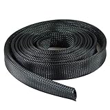 InstallerParts 50 Ft Expandable Braided Cable Sock -- Black -- 2" Diameter [並行輸入品]