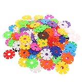 【ノーブランド品】 120枚　知育玩具 立体パズル 子供おもちゃ 雪の花びら プラスチック製 積み木セット　女の子/男の子 プレゼント - 120枚