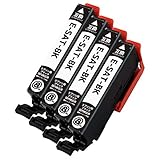 SAT-BK (ブラック)【4本セット】 最新 互換 インクカートリッジ 《ICチップ搭載・残量表示対応》 サツマイモ SATBK 黒 インク 純正と併用可能 (対応機種: EP-712A EP-713A EP-714A EP-715A EP-812A EP-813A EP-814A EP-815A EP-716A EP-816A)【STAR JET製】