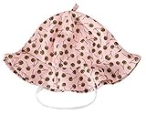 (ラボーグ)La Vogue ベビー用 ハット サンバイザー キッズ 帽子 可愛い 果物プリント 紫外線 UVカット 日焼け止め キャップ つば広 ピンクチェリー