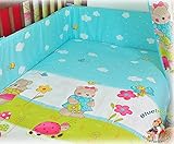 BlueberryShop 2 pcs BABY COT BED BUNDLE BEDDING SET DUVET+PILLOW COVERS 90 x 120 cm (35.5" x 47") ( 