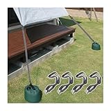 【雲見】オーニング フック シェード バンド 4個入り オーニングシェード用ゆれ止め 紐 留め具 サンシェード ベランダ 金具 強力 吸収伸縮バンド 調節可能 取り付け金具 (ブラック)