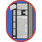 Joy Carpets Kid Essentials Early Childhood Oval Keyboard Connection Rug Gray 7'8 x 10'9 [並行輸入品]