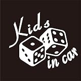 imoninn KIDS in car ステッカー　【パッケージ版】　No.30　ダイス　（白色）