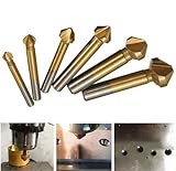 面取りカッター バリ取り 高速度鋼工具6.3/8.3/10.4/12.4/16.5/20.5mm 6セット金属 プラスチック トリム 面取り パンチ
