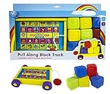 First Steps Pull Along Block Truck with Eight Blocks Suitable from 12 Months+ by First Steps