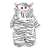 750ml Hot Water Bottle with Plush 3D Animal Cover ~ Panda, Giraffe or Dinosaur (White Tiger) by KSB