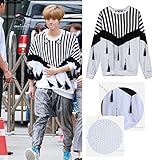 M SBB2411 タッセル付ストライプ柄の個性派ファッション！EXOも着用！トレーナー 長袖...