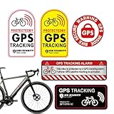 自転車盗難防止ステッカー、GPS追跡反射ステッカー - 自転車盗難防止ステッカー GPS 追跡反射ステッカー 車のステッカー 警告 GPS 追跡ステッカー 2 セットステッカー・デカール車の反射ダッシュカム デカール | 車、RV、トラック、オートバイ用の警告ダッシュカム録画ステッカー