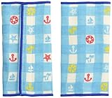 丸和貿易 よだれカバー ポジート ベルトカバー 2枚組 マリンチェック