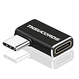 Thsucords 90度 USB Cアダプター USB Type C 3.2 Gen2 100W 20Gbps オス-メス L字型延長コネクタ 4K@60Hz ビデオ延長エクステンダー スチームデッキ スイッチ MacBook用