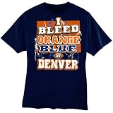 NFLユニセックスデンバーFootball " I Bleedオレンジ&ブルー – Go Denver」Tシャツ XL ブルー