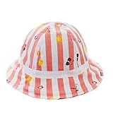 （アダ二ナ）Adanina 帽子 キッズ kids つば広 パイナップルプリント コットンハット お出かけ用 赤ちゃん 日よけ 子供サンバイザー 赤ちゃんキャップ ベビー ストライプハット 春 夏 バ