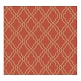 York Wallcoverings WA7707 Waverly Classics Hampton Trellis Wallpaper, Tomato/Caramel by York Wallcov