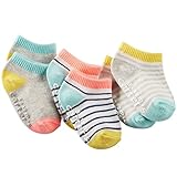 カーターズ（Carter's）女の子用パステル春色ボーダー靴下3枚組セット (4-6years(102-122cm)) [並行輸入品]