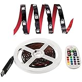 HL RGB TV Backlight 9.85ft 3M 90Leds S-shape TV Light with Adhesive Tape 5V DC Flexible LED Strip 50